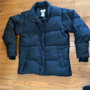 LL Bean Women's Black Goose Down Puffer Coat